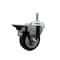 Service Caster 3.5'' Maroon Poly Wheel Swivel 7/16'' Grip Ring Stem Caster with Brake SCC-GR20S3514-PPUB-MRN-PLB-716138 - alternate 1